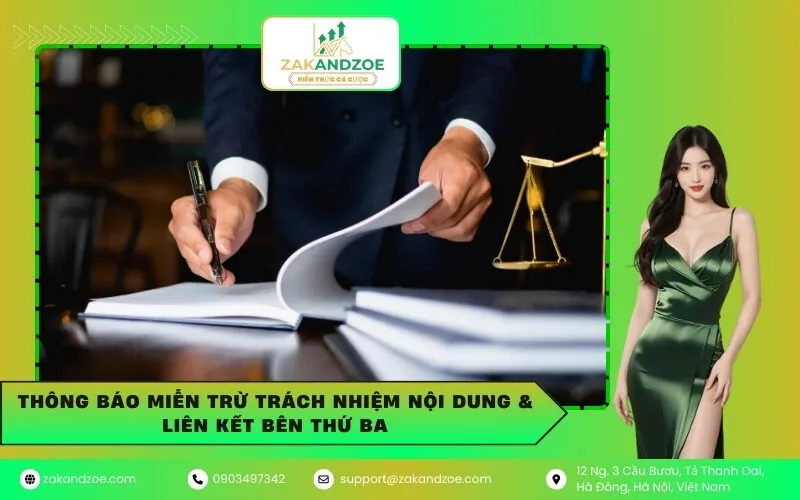 Thông Báo Miễn Trừ Trách Nhiệm Nội Dung & Liên Kết Bên Thứ Ba